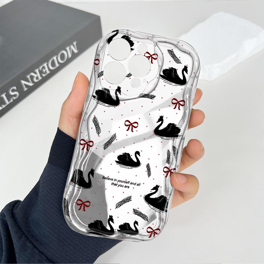 Cute Cartoon Pattern Cream Texture Casing Wavy Edge Soft Silicone Cover Phone Case for Vivo