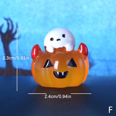 1ks mini halloweenská světelná mikro krajina miniaturní figurka z pryskyřice řemesla mini víla zahrada svítící ve tmě ozdoby