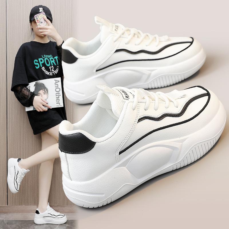 [Processing and customization] K8637 new women's shoes color matching 2025 summer and autumn height increase thick-soled sports and leisure shoes