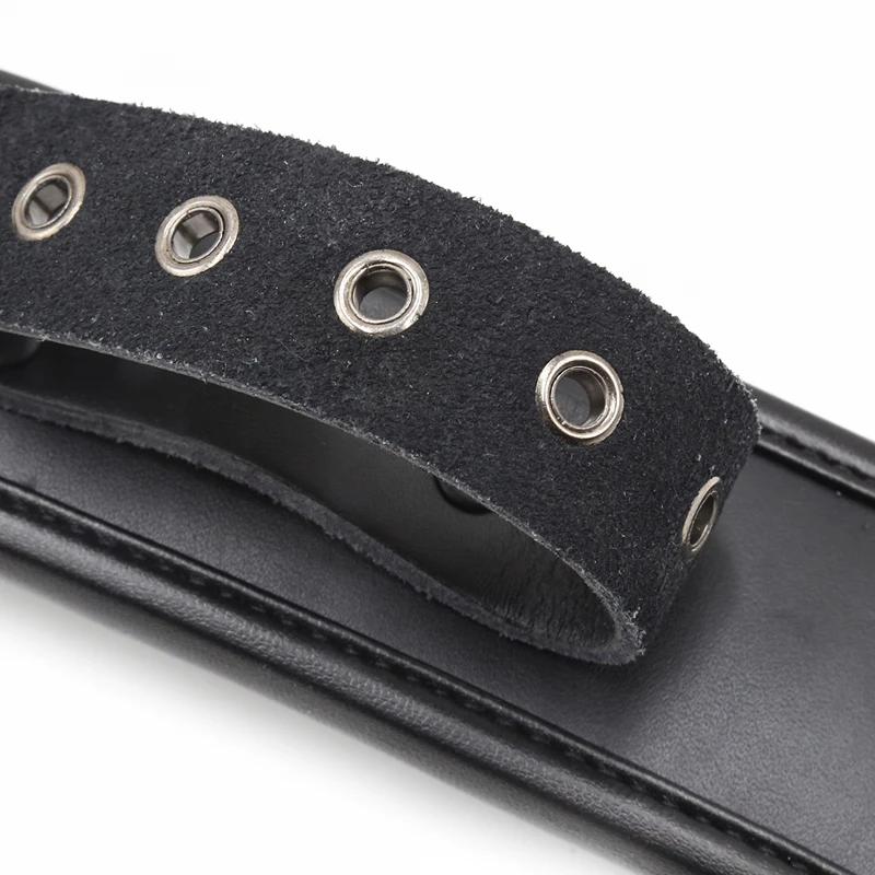 Black Genuine Leather  Bondage Set 3pcs Restraints Collars Ankle Cuff Handcuffs For Sex Bondage Set Sex Toys For Adults