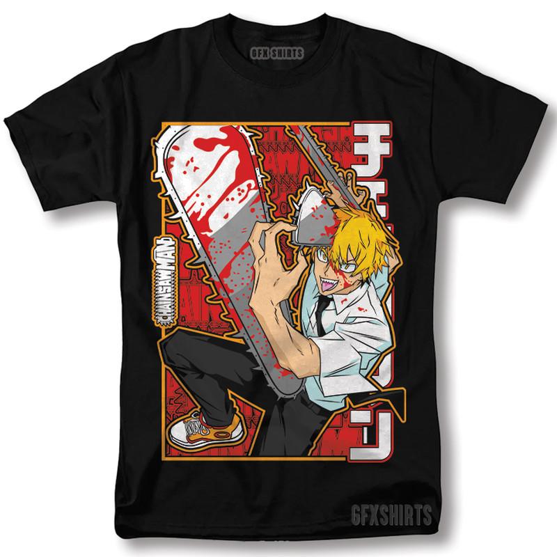 

Chainsaw Man Shirt Csm Denji Makima Power Pochita Anime Manga Graphic T-Shirt 3XL
