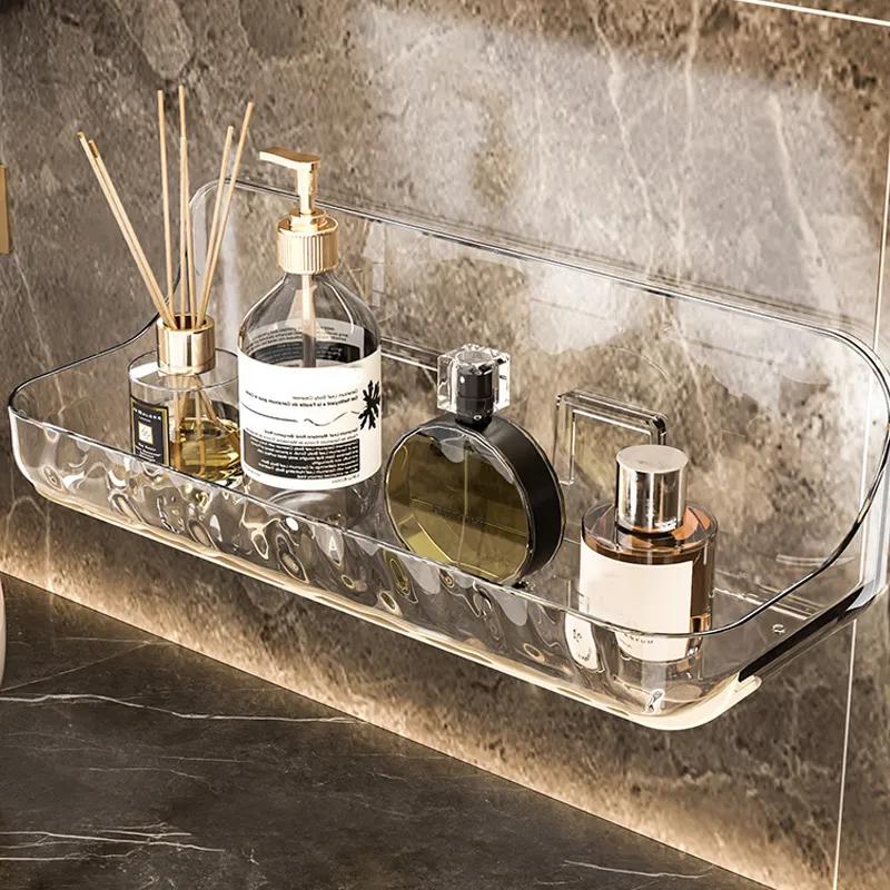 Acrylic Toilet Storage Rack Bathroom Non Perforated Wall Mounted Washbasin Cosmetic Storages Rack Household Bathroom Portable Storage Tool Ya397