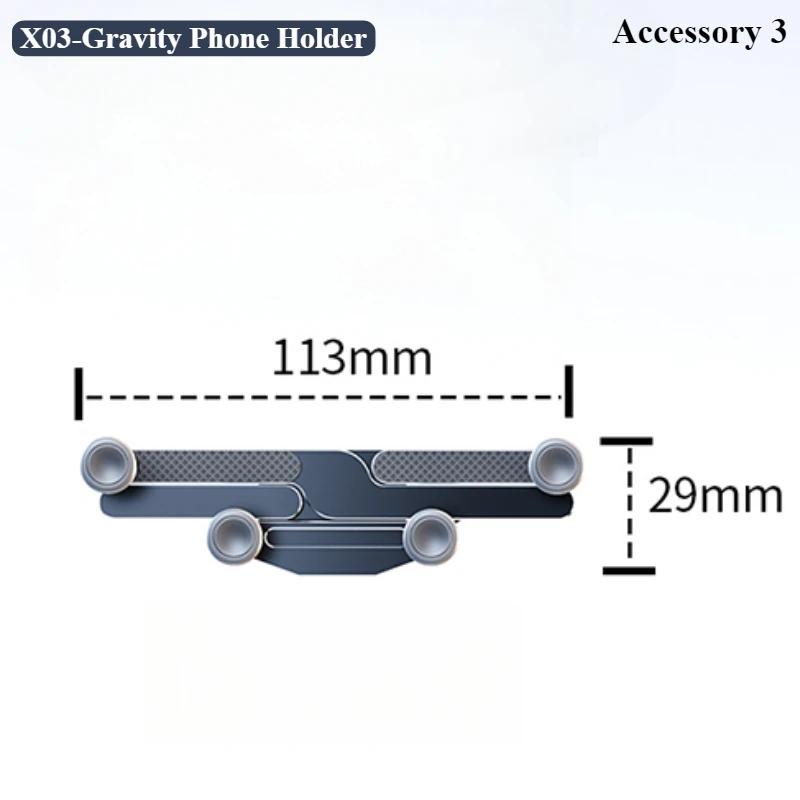 Oatsbasf Dual-position Car Screen Phone Holder Stand Aluminum Adjustable for Tesla Model 3 Highland Y Universal Car Accessories