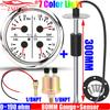 ZMFJH Marine Boat Yacht Car 80MM Oil Pressure+Water Temperature+Fuel Level Gauge+Voltage 7 Color with Oil Float Sensor 100-550MM