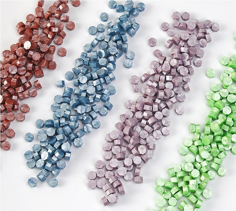 200PCS/bag Octagon Sealing Wax Beads Vintage Sealing Stamp Scrapbook Material Wedding Invitation Of Card Envelope Decoration