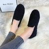 Fashion New Women's Fur Flat Shoes Autumn Keep Warm Plush Shallow Slip On Casual Shoes for Women Loafers Outdoor Women's Walking Shoes