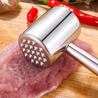 Fleischhammer, Haushalts-Fleischklopfhammer aus Edelstahl, zum Herstellen von Rindfleisch, Hühnchen und mehr lockerem Fleischsaucenwerkzeug, professionelle Küchenwerkzeuge
