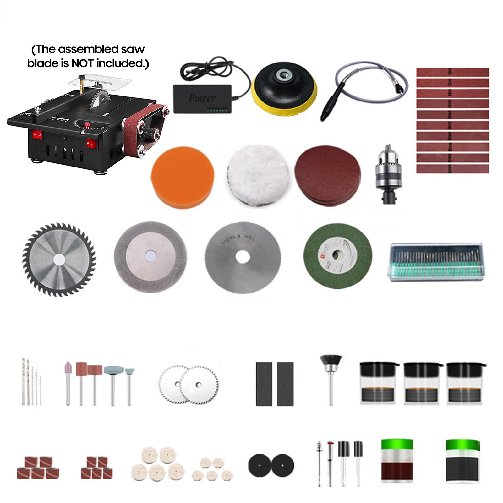 

Мини-настольная пила и ленточная шлифовальная машина Geevorks 150 Вт с удлинителем, цангой, шлифованием, резьбой, сверлением US Plug Luxury