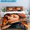 3 Stück K-Pop Musikgruppe 3 Stück Bettwäsche, inklusive 3 Stück Bettbezug und 2 Stück Kissenbezüge. Perfekt für Weihnachten, ideal für Schlafzimmer, Wohnheimzimmer