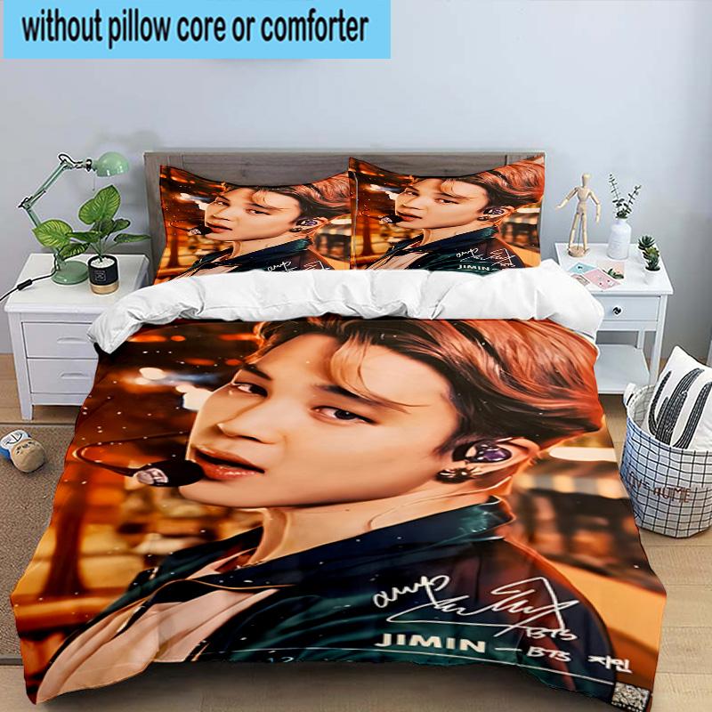 3 Stück K-Pop Musikgruppe 3 Stück Bettwäsche, inklusive 3 Stück Bettbezug und 2 Stück Kissenbezüge. Perfekt für Weihnachten, ideal für Schlafzimmer, Wohnheimzimmer