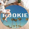 THE ROOKIE Round Area Rug,Carpet Rug for Living Room Bedroom Sofa Playroom Decor,Non-slip Floor Mat