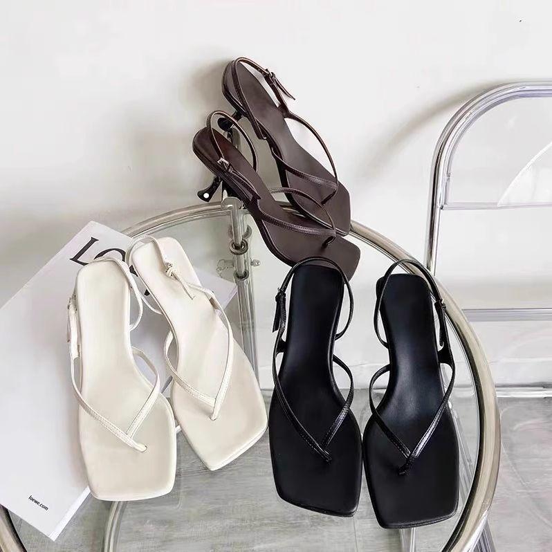 Sandali Estivi 2025 Donna Pelle Completo Femminile Scarpe da Donna Tacchi Alti Comfort Nuovo Tacco Alto Ragazze sandalias planas tacones