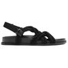 Zara Open Toe Vintage Rope Detail Strap Sandals Men Sandals Black 2751520800