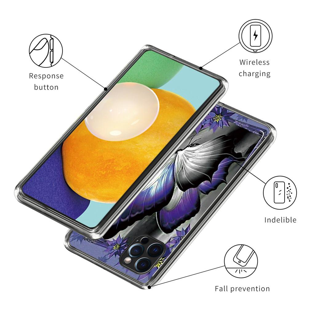 For iPhone 16 Pro Max Case Pattern Printed Shockproof TPU Phone Cover