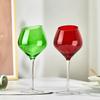 Colored Crystal Glass Wine Glasses Slanted Goblet Wine Glass Transparent High-end Big Belly Cup Champagne Glass Red Green 560ml