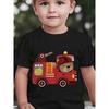 European Sizes Baby Short Sleeve Spring Summer Autumn Cartoon Firefighter Bear Print Cute Fun Children'S T-Shirt