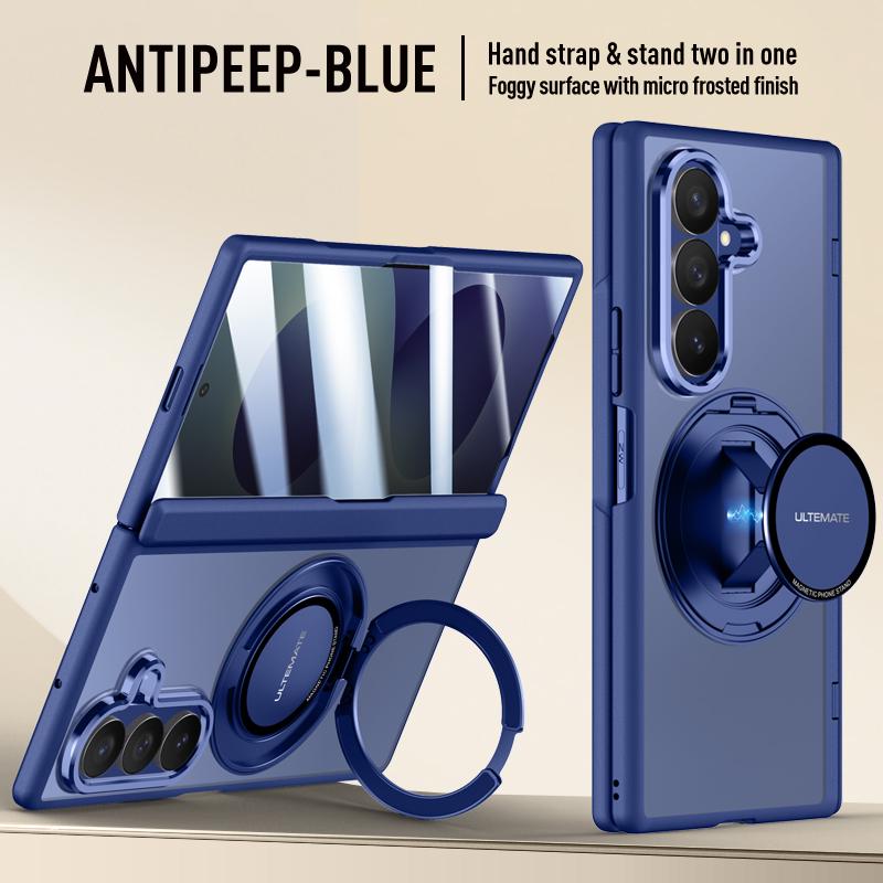 Matný matný kryt pro Samsung Galaxy Z Fold8 Ultra/Fold 8 Ultra/360° otočný magnetický držák Řemínek na ruku S krytem na skleněnou obrazovku