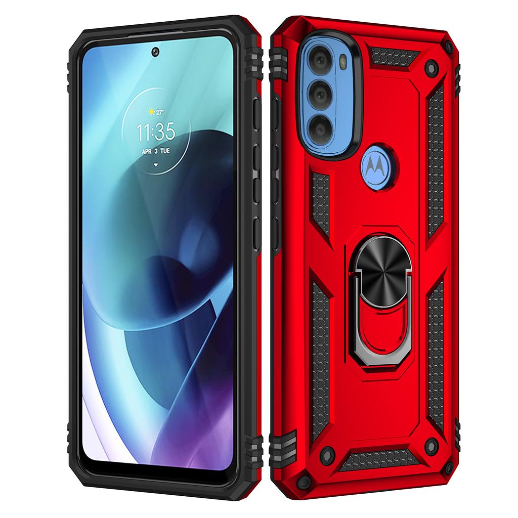 Case for Motorola Moto G71 5G Shockproof Bumper Armor Military Protective Magnetic Holder Ring Cover for Moto G 71