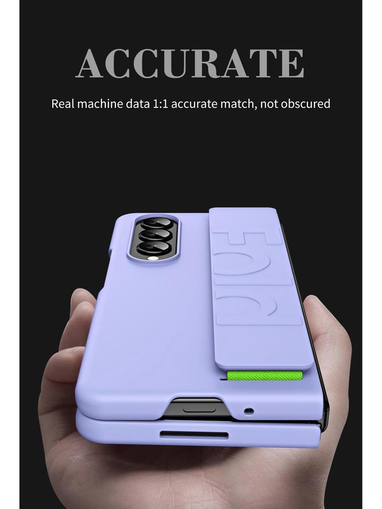 "Protective Case with Elastic Wristband for Samsung Z Fold6/5/4/3/2 - Anti-Fall, Folding Screen Compatible"