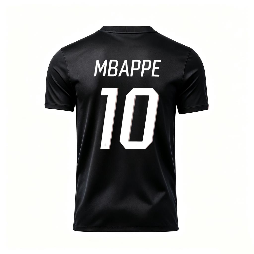 France National Team No.10 Jersey Mbappé Navy Blue Football Top, Soccer Fan Top, Summer, Black
