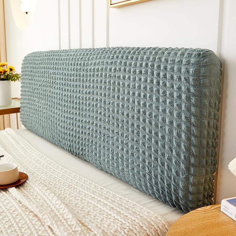 Premium Blasenstoff Jacquard Kopfteilbezug Weicher Stretch Bettkopfteilbezug All-inclusive Nachttisch Schutzbezug Überwürfe Schlafzimmer