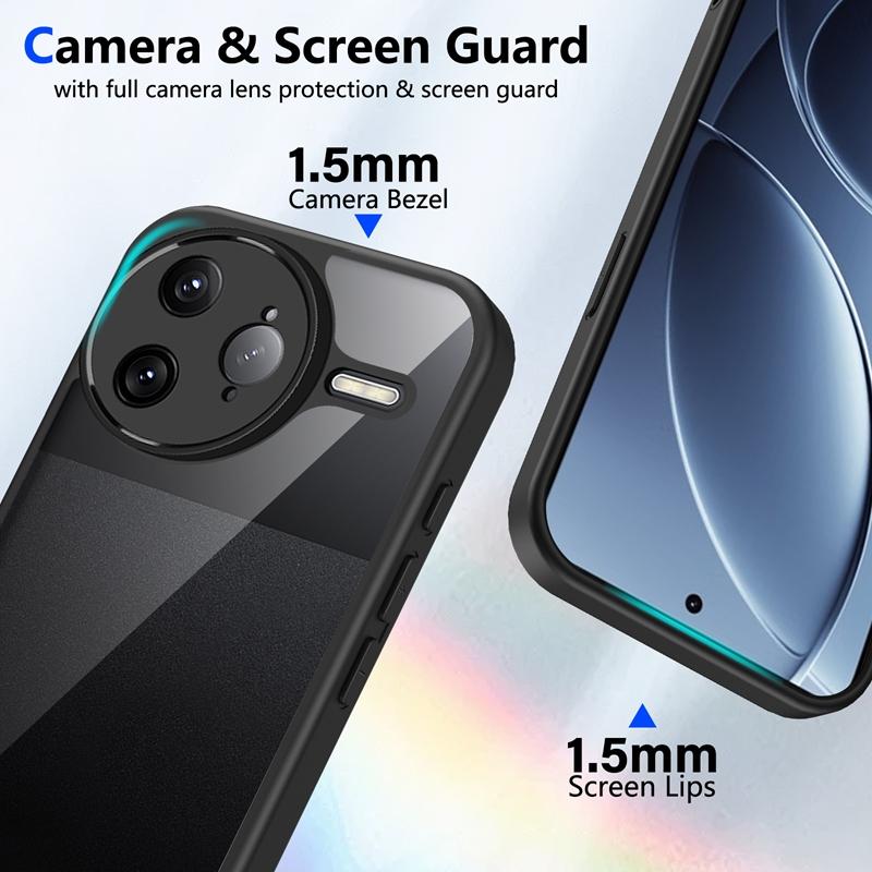 Transparent Silicone Case For Xiaomi Poco F7 PocoF7 Pro Ultra PocoF7Pro PC Back TPU Bumper Shockproof Clear Phone Cases Cover