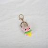 Cute Mini Crochet Pink Pig Keychain Handmade Cartoon Animal Backpack Charm Soft Knitted Accessory for Souvenir Gift