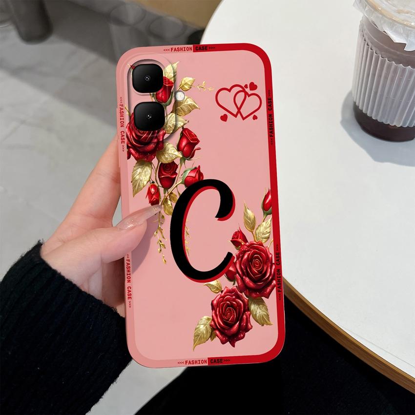 Pretty Flower Letter Pattern Case For Infinix Smart 10 9 8 7 Plus GT 30 20 10 Zero 30 Phone Cover Soft Matte Silicone Dustproof Shell For Infinix Capa