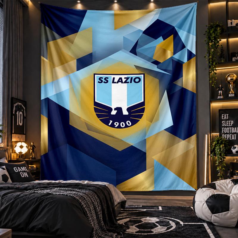Wall Hanging Tapestry Lazio FC Print Cloth for Living Room Bedroom Home Decor