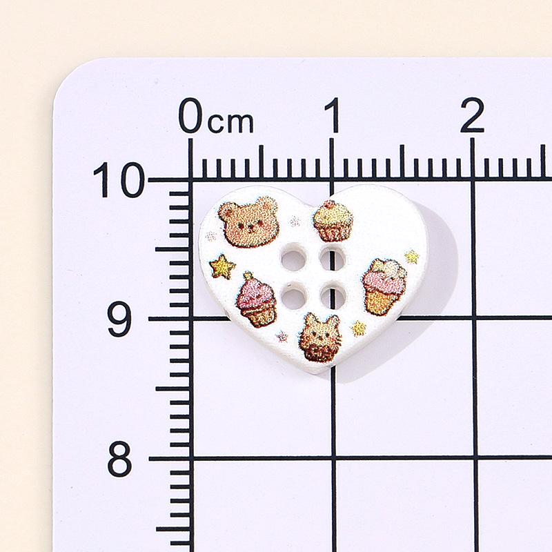 Heart Pattern Button Set for DIY Crafts: Cute Handmade Sewing, Clothing Decor, Hair Ties, Bracelets, and Charms
