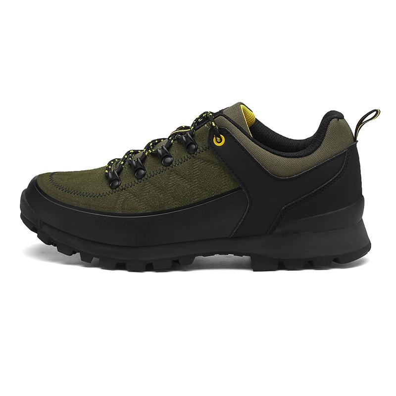 

Source men s outdoor breathable sneakers non-slip, wear-resistant and anti-collision mountaineering shoes 46 армия зеленый