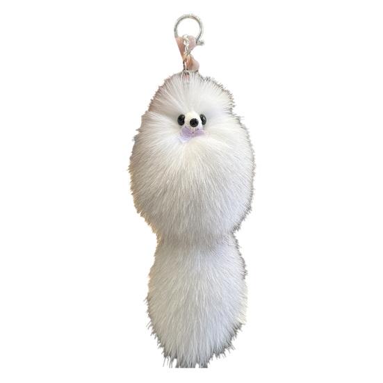 Keychain Pendant Fox Plush Doll Charm Soft Stuffed Key Holder Portable Key Organizer Backpack Bag Accessory