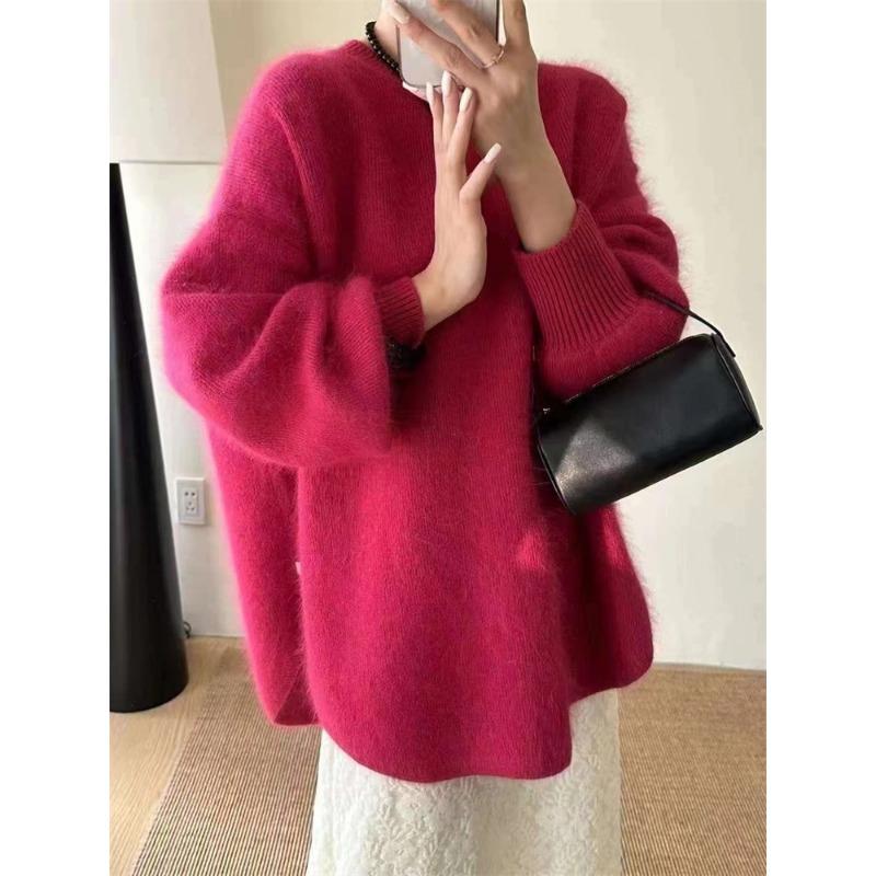 Loose Mid-length Sweater Pullover Top