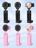 Portable Foldable Adjustable Phone Holder with Rotatable Clip and Beauty Mirror for Travel