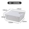 50-Pack Disposable White Paper Takeout Boxes for Salads, Fried Rice, and Fried Chicken