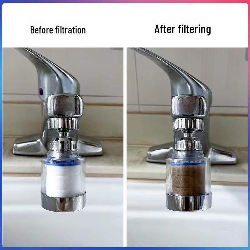 Universal Kitchen Faucet Water Purifier and Splash-Reducing Nozzle