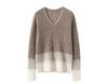 Kang Sai Ni 2026 Lurex Sequin Cashmere Lace Sweater - Autumn/Winter 7-Gauge Hollow Out Color Block Knitwear