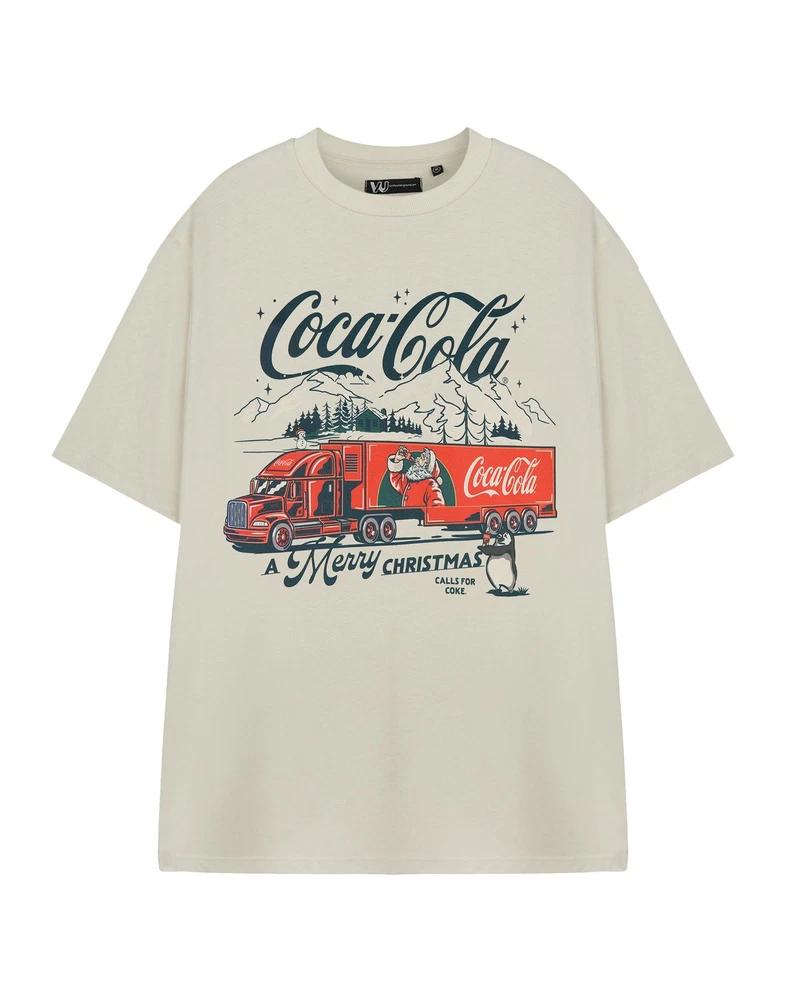 Coca Cola Short Sleeved TShirt womens Oatmeal Official Merch