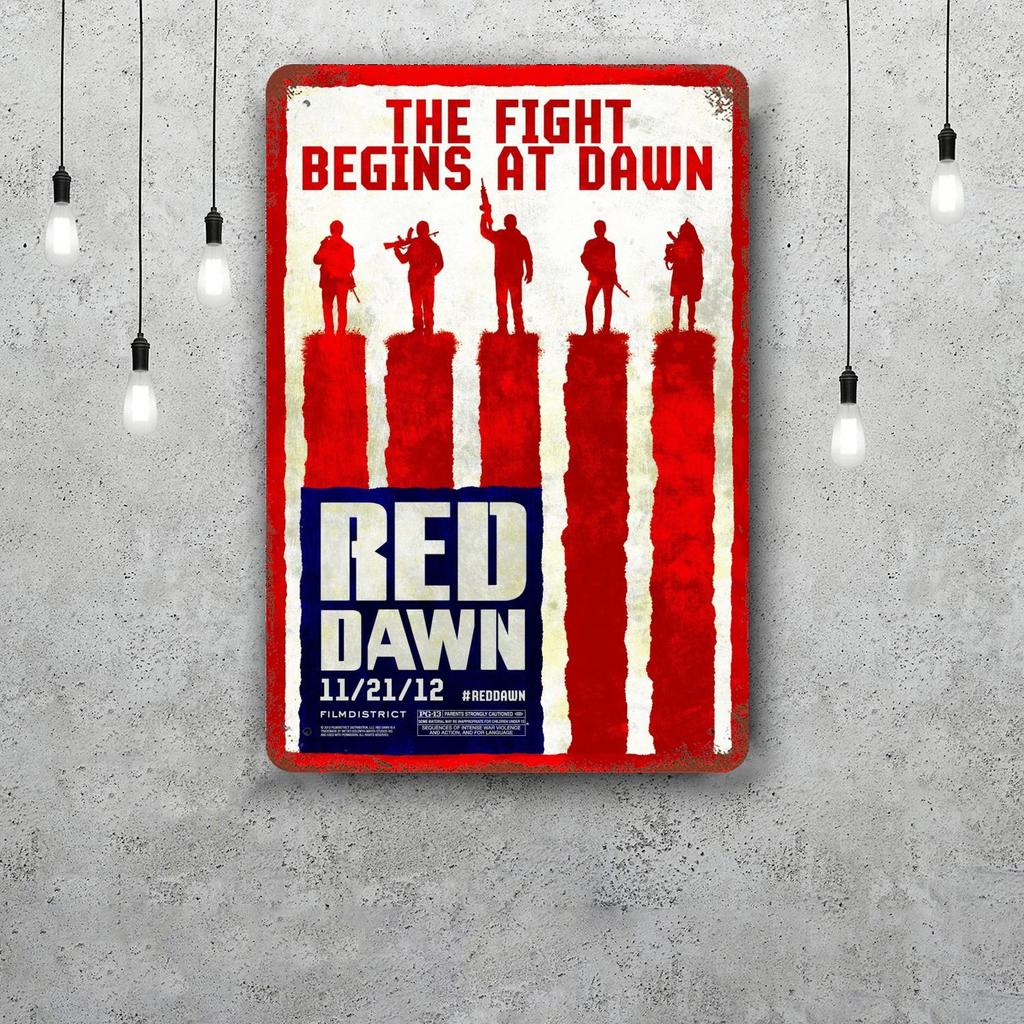 1984 Movie Red Dawn Vintage Metal Tin Signs Posters Decor Retro Metal Plaque Wall Art Decor for Garage Bar