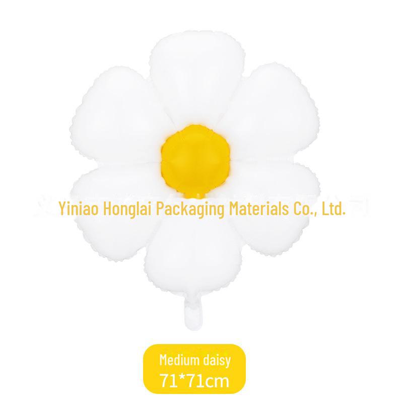 Daisy-Shaped Smiling Sunflower Balloon Decoration for Children's Birthday Party