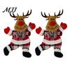 Playful Doll Curtain Buckles for Holiday 2Pcs Christmas Santa Tiebacks, Dancing Reindeer Holdders, Metal Clip Theme Holders Office Cute Bear Holdbacks
