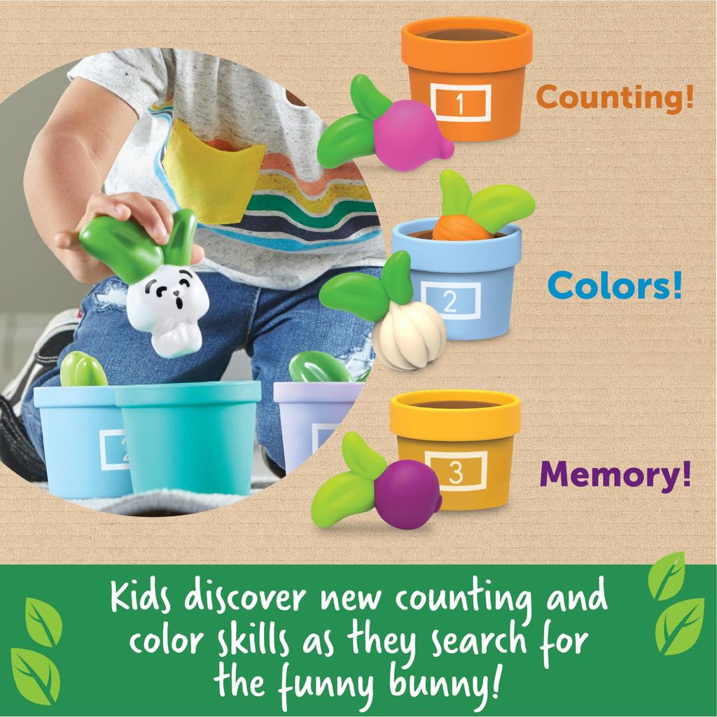 Learning Resources Hide Seek Vegetable Number and Color Authentic & Garden, Games, LER3604,