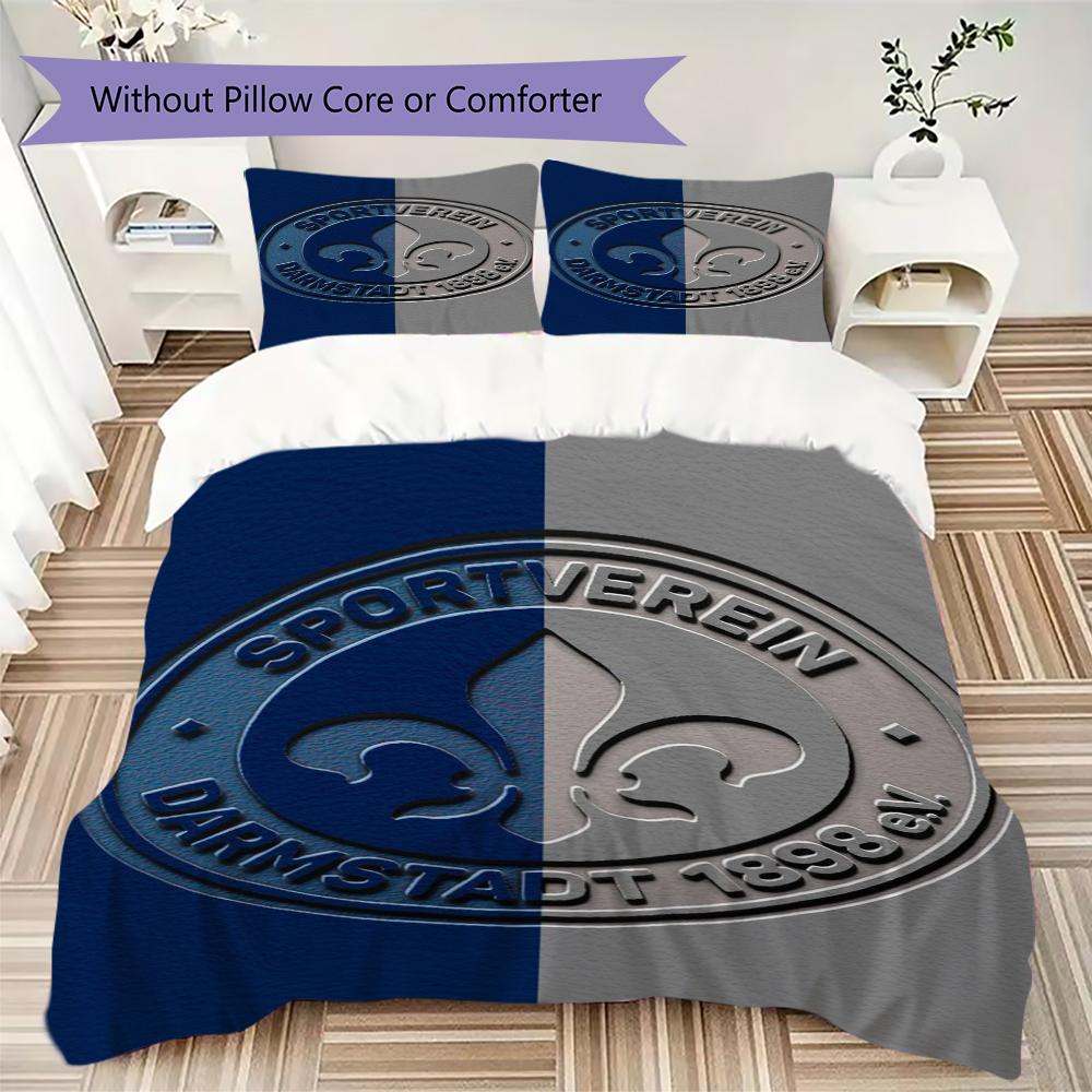 Juego de Ropa de Cama con Patrón SV Darmstadt 98 Funda Nórdica Funda de Almohada Decoración del Hogar Regalo de Cumpleaños (1 funda nórdica + 2 fundas de almohada sin relleno.)91