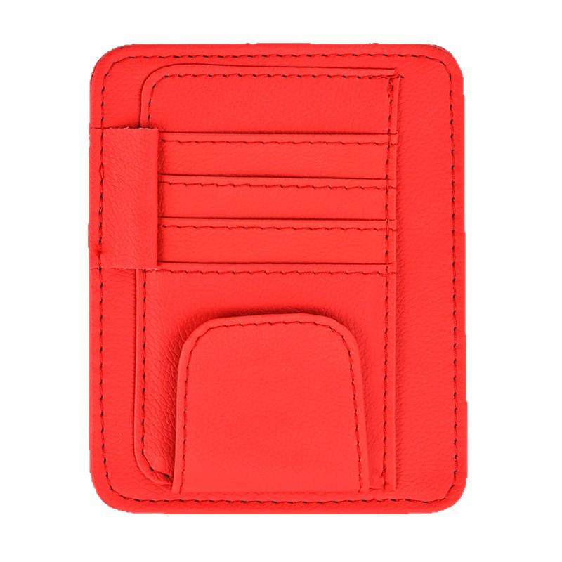 Multifunctional Car Sun Visor Organizer: Glasses, Cards & Receipts Holder