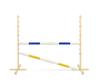 Sprungstange für Hobby Horse 160cm, H-120 cm, zwei Stangen - blau und gelb