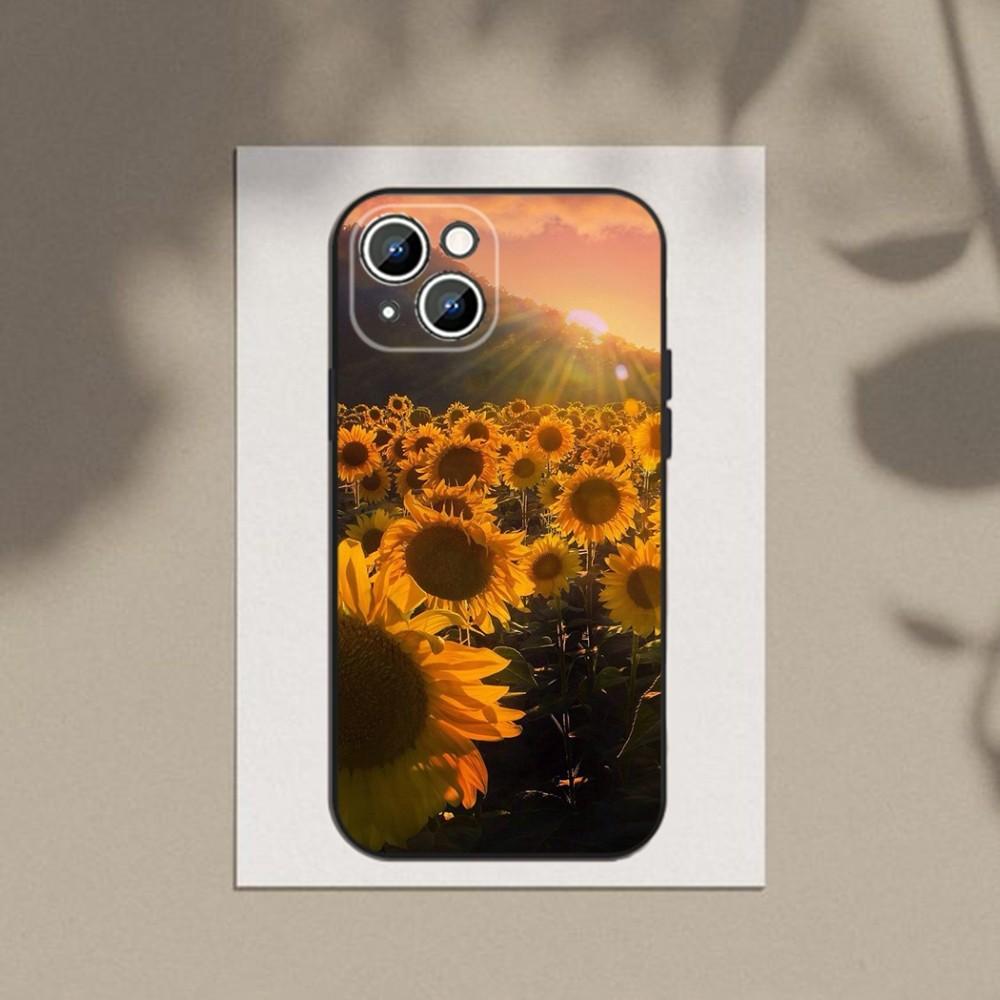 Θήκη τηλεφώνου Sunflower για iPhone Samsung Galaxy Redmi Xiaomi Oppo OnePlus Note SA 7 8 9 10 11 12 13 14 20 21 22 23 53 54 Pro Max Plus Ultra TPU Soft