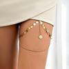 Sexy Multi-Layer Tassel Metal Tag Leg Ring Leg Chain Sweet Cool Black Lace Thigh Chain