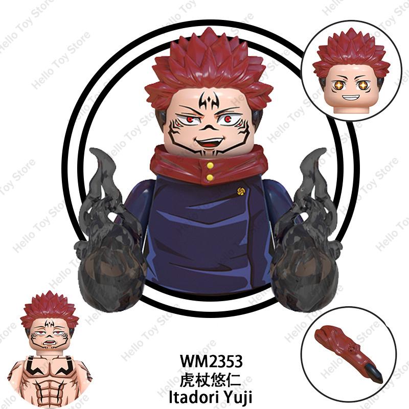 Jujutsu Kaisen Hot Anime Mini Acion Figures Satoru Gojo Model Classic Cartoon Building Blocks Itadori Yuji Dolls Bricks Toy Gift