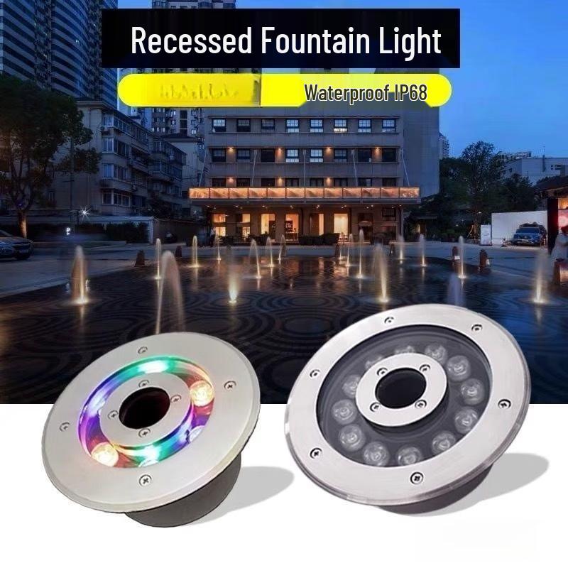 18W Multi-Color Underwater LED Fountain Light