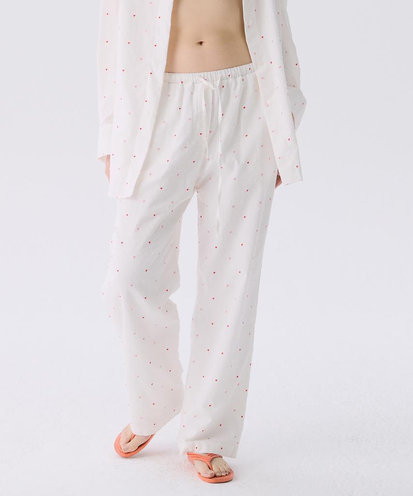 JUNEJUNE SPACE Vol12.Heart Long Pants_White(Vol12.Heart Long Pants_White)